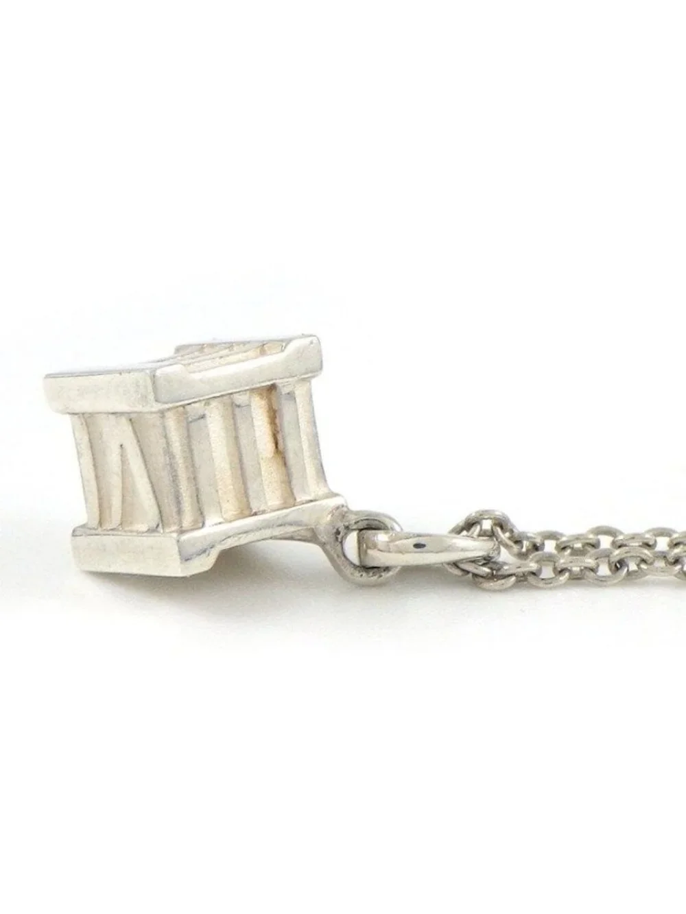 Tiffany & Co Necklace Atlas Cube 925 Sterling Silver